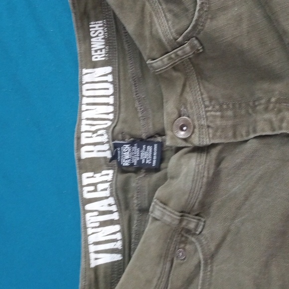 Vintage reunion shorts Rewash brand    sz7/28        green in color - Picture 4 of 4